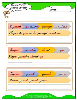 y sesi Grubu Çalışma Sayfaları